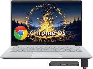 ASUS Chromebook CX 14" FHD Touchscreen Laptop, Intel Celeron N4500, 8GB LPDDR4X, 288GB Storage (128GB eMMC+160GB Docking Station Set), Intel UHD Graphics, HD Camera, Chrome OS, Pure Gray