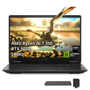 HP Omen 17.3" QHD 240Hz Gaming Laptop, AMD Ryzen AI 7 350, 64GB DDR5, 3TB Storage(2TB SSD+1TB Docking Station Set), GeForce RTX 5070, RGB Backlit Keyboard, Numeric Keypad, Win 11 Pro, Black HP Omen 17.3" QHD 240Hz Gaming Laptop, AMD Ryzen AI 7 350, 64GB DDR5, 3TB Storage(2TB SSD+1TB Docking Station Set), GeForce RTX 5070, RGB Backlit Keyboard, Numeric Keypad, Win 11 Pro, Black