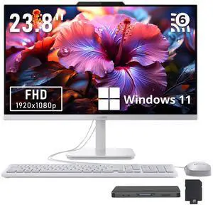 Lenovo A100 23.8" FHD Anti-Glare All-in-One Desktop, Intel N100, 16GB DDR5, 2TB Storage(1TB SSD+1TB Docking Station), UHD Graphics, Long-Lasting Battery, Keyboard & Mouse, Win 11, Gray Lenovo A100 23.8" FHD Anti-Glare All-in-One Desktop, Intel N100, 16GB DDR5, 2TB Storage(1TB SSD+1TB Docking Station), UHD Graphics, Long-Lasting Battery, Keyboard & Mouse, Win 11, Gray