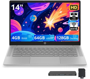 HP 14" HD Display Chromebook,MediaTek Kompanio 540,4GB RAM,64GB eMMC+128GB Dock Set,Modern Gray HP 14" HD Display Chromebook,MediaTek Kompanio 540,4GB RAM,64GB eMMC+128GB Dock Set,Modern Gray