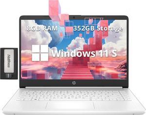 HP Premium Stream 14" HD BrightView Laptop, Intel Celeron N4120, 8GB RAM, 352GB Storage(64GB eMMC+288GB Docking Station Set), Intel UHD Graphics, Webcam, 1 Year Office 365, WiFi, HDMI, Win 11s, White