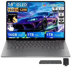 HP 14" OmniBook X Laptop for Work & Creation, Snapdragon X Plus, 16GB LPDDR5X, 2TB Storage (1TB SSD+1TB Docking Station), Adreno Graphics, Long Battery Life, Webcam, Windows 11, Meteor Silver HP 14" OmniBook X Laptop for Work & Creation, Snapdragon X Plus, 16GB LPDDR5X, 2TB Storage (1TB SSD+1TB Docking Station), Adreno Graphics, Long Battery Life, Webcam, Windows 11, Meteor Silver