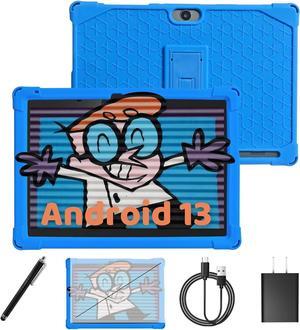 YYSWIE Tablet for Kids 10 inch with Case & Stylus Pen, 3GB RAM+32GB ROM Android 13 Kids Learning Tablet, KIDOZ Pre-Installed Toddlers Tablet, 5000mAh Childrens Tablets with GMS, WiFi, BT