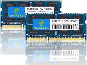 Rasalas 16gb(2x8GB) kit DDR3 PC3-10600S DDR3 1333MHz 1.5V CL9 Ram 2RX8 PC3 204 Pin SODIMM Laptop Notebook Computer Memory Ram Module Chips