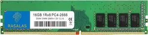 Rasalas 16GB DDR4 2666MHz (DDR4-2666) PC4-21300 (PC4-2666V) Non-ECC Unbuffered 1.2V CL19 1Rx8 Single Rank 288 Pin Desktop RAM Upgrade