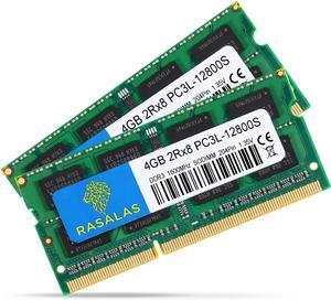 Rasalas 8GB Kit (2x4GB) PC3-12800 DDR3L 1600MHz SODIMM, 4GB DDR3 1600 2Rx8 PC3L-12800S 1.35V 204-Pin CL11 Dual Rank Laptop Memory Module