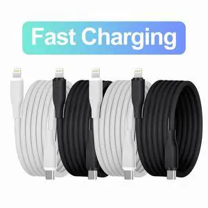 SYREINZA 10pcs 30W USB C to Lightning Cable Short, PD USB C iPhone Charger Cable, 39 inch Fast Charging Type C to Lightning Cord TPE for iPhone