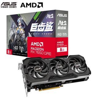 ASUS ATS Radeon RX 7650 GRE Graphics Card, gaming video card , 8GB GDDR6 128 bit 2775 MHz 18 Gbps, PCI-Express 4.0 - ATS-RX7650GRE-O8G