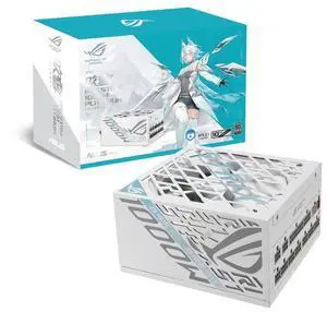 ASUS ROG STRIX 1000W Platinum Snow Edition,Gallium Nitride (GaN) ,80PLUS PLATINUM Certified Full Modular, Compatible with PCIe Gen 5.1 and  ATX 3.1 Power Supply, White PSU -ROG-STRIX-1000P-GAMING-Snow