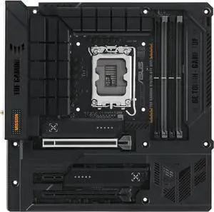 ASUS TUF GAMING B760M-BTF WIFI Intel® B760 (LGA 1700) mATX motherboard with DDR5, PCIe 5.0, three PCIe 4.0 M.2 slots, 12+1 DrMOS, Intel® Wi-Fi 6, Realtek 2.5Gb Ethernet, DisplayPort, HDMI