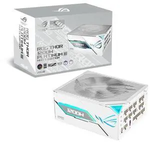 ASUS ROG Thor 1200W Platinum III ROG Equalizer White Edition PSU (2026)(80 PLUS Platinum Certified, ATX 3.1, GaN MOSFET, GPU-First Intelligent Voltage Stabilizer, Magnetic OLED Display, Turbo Mode) ASUS ROG Thor 1200W Platinum III ROG Equalizer White Edition PSU (2026)(80 PLUS Platinum Certified, ATX 3.1, GaN MOSFET, GPU-First Intelligent Voltage Stabilizer, Magnetic OLED Display, Turbo Mode)