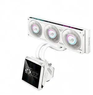 ASUS ROG Strix SLC IV 360 ARGB White LCD All-in-One (AIO) Liquid CPU Cooler 250mm short tube, AIO Q-Connector wireless cooling technology,5.08" IPS display ; Supports Intel LGA 1851/1700 & AMD AM5/AM4 ASUS ROG Strix SLC IV 360 ARGB White LCD All-in-One (AIO) Liquid CPU Cooler 250mm short tube, AIO Q-Connector wireless cooling technology,5.08" IPS display ; Supports Intel LGA 1851/1700 & AMD AM5/AM4