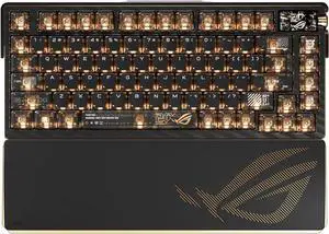 ASUS ROG 20th Edition Azoth Extreme - Wireless Mechanical Gaming Keyboard - 75% TKL, ROG NX Storm V2 Linear Switch, Aluminum Chassis, Carbon Fiber, Color OLED Screen, PBT Keycaps, Gold/Black ASUS ROG 20th Edition Azoth Extreme - Wireless Mechanical Gaming Keyboard - 75% TKL, ROG NX Storm V2 Linear Switch, Aluminum Chassis, Carbon Fiber, Color OLED Screen, PBT Keycaps, Gold/Black
