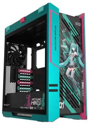 ASUS ROG Strix Helios GX601S HATSUNE MIKU Edition RGB Mid-Tower Computer Case for up to EATX Motherboards with USB 3.2 Front Panel, Aluminum alloy frame,4 mm high-strength tempered glass ASUS ROG Strix Helios GX601S HATSUNE MIKU Edition RGB Mid-Tower Computer Case for up to EATX Motherboards with USB 3.2 Front Panel, Aluminum alloy frame,4 mm high-strength tempered glass