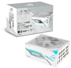 ASUS ROG Thor 1200W Platinum III ROG Equalizer White Edition PSU (2026)(80 PLUS Platinum Certified, ATX 3.1, GaN MOSFET, GPU-First Intelligent Voltage Stabilizer, Magnetic OLED Display, Turbo Mode) ASUS ROG Thor 1200W Platinum III ROG Equalizer White Edition PSU (2026)(80 PLUS Platinum Certified, ATX 3.1, GaN MOSFET, GPU-First Intelligent Voltage Stabilizer, Magnetic OLED Display, Turbo Mode)