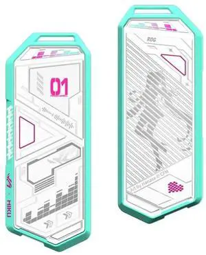 ASUS ROG STRIX SSD Enclosures MIKU Edition, USB 3.2 Gen 2x1 Type-C (10 Gbps), dual USB-C to C and USB-C to A cables, suitable for PCIe 2280/2260/2242/2230 M key/B+M key ASUS ROG STRIX SSD Enclosures MIKU Edition, USB 3.2 Gen 2x1 Type-C (10 Gbps), dual USB-C to C and USB-C to A cables, suitable for PCIe 2280/2260/2242/2230 M key/B+M key