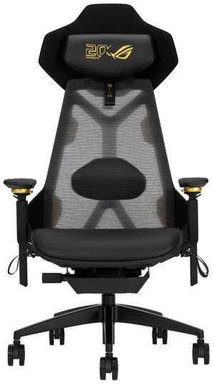 ASUS ROG Destrier Edition 20 Gaming Chair, Futuristic Cyborg Aesthetic, Versatile Seat Adjustments, Mobile Gaming Arm Support Mode, Acoustic Panel ASUS ROG Destrier Edition 20 Gaming Chair, Futuristic Cyborg Aesthetic, Versatile Seat Adjustments, Mobile Gaming Arm Support Mode, Acoustic Panel