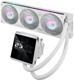 ASUS ROG Strix LC IV 360 ARGB LCD White Edition All-in-One (AIO) Liquid CPU Cooler 400mm tubing, AIO Q-Connector wireless cooling technology,5.08" IPS display ; Intel LGA 1851/1700 & AMD AM5/AM4 ASUS ROG Strix LC IV 360 ARGB LCD White Edition All-in-One (AIO) Liquid CPU Cooler 400mm tubing, AIO Q-Connector wireless cooling technology,5.08" IPS display ; Intel LGA 1851/1700 & AMD AM5/AM4