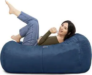 Jaxx 4 ft Lounger Bean Bag, Navy