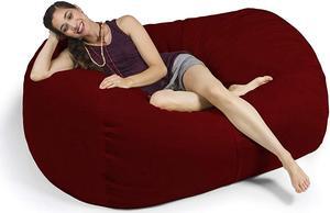 Jaxx 5.5 Foot Lounger Bean Bag Loveseat, Cinnabar