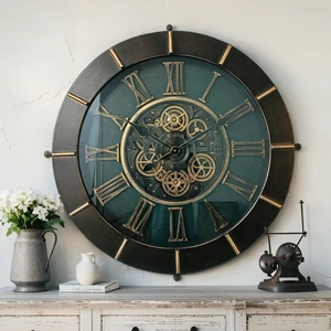 AUSTRIA LINE WALL CLOCK ROUND 24 INCH "LINZ" DARK-BROWN AUSTRIA LINE WALL CLOCK ROUND 24 INCH "LINZ" DARK-BROWN