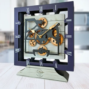 CANADA LINE DESK CLOCK SQUARE (HYBRID WALL) 10 INCH WHITE FARMHOUSE CANADA LINE DESK CLOCK SQUARE (HYBRID WALL) 10 INCH WHITE FARMHOUSE