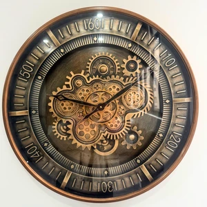 FINLAND LINE WALL CLOCK ROUND 24 INCH "TURKU" BRONZE-STEEL FINLAND LINE WALL CLOCK ROUND 24 INCH "TURKU" BRONZE-STEEL