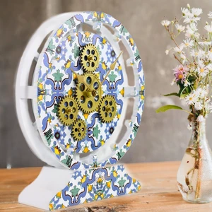 ITALY LINE DESK CLOCK ROUND (HYBRID WALL) 10 INCH META ITALY LINE DESK CLOCK ROUND (HYBRID WALL) 10 INCH META