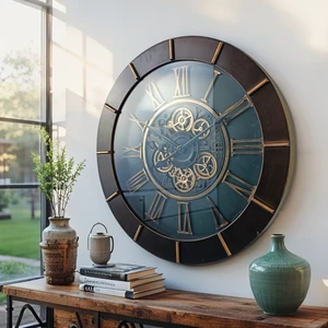 AUSTRIA LINE WALL CLOCK ROUND 32 INCH "INNSBRUCK" DARK-BROWN AUSTRIA LINE WALL CLOCK ROUND 32 INCH "INNSBRUCK" DARK-BROWN