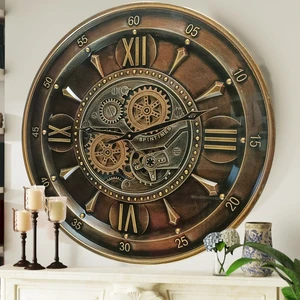 IRELAND LINE WALL CLOCK ROUND 24 INCH "WATERFORD" DARK-BRONZE IRELAND LINE WALL CLOCK ROUND 24 INCH "WATERFORD" DARK-BRONZE