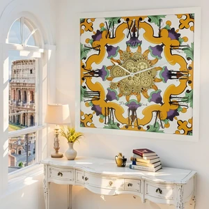 ITALY LINE WALL CLOCK SQUARE 36 INCH VIETRI ITALY LINE WALL CLOCK SQUARE 36 INCH VIETRI