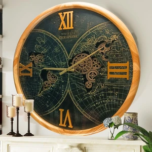 PORTUGAL LINE WALL CLOCK ROUND 24 INCH "PORTO" WOOD-BLACK PORTUGAL LINE WALL CLOCK ROUND 24 INCH "PORTO" WOOD-BLACK