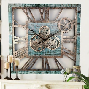 AMERICA LINE WALL CLOCK SQUARE 24 INCH AQUA GREEN AMERICA LINE WALL CLOCK SQUARE 24 INCH AQUA GREEN