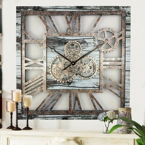 AMERICA LINE WALL CLOCK SQUARE 24 INCH GREY AND WHITE AMERICA LINE WALL CLOCK SQUARE 24 INCH GREY AND WHITE