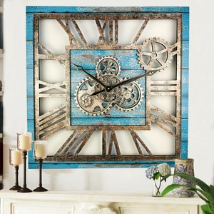 AMERICA LINE WALL CLOCK SQUARE 24 INCH OCEAN BLUE AMERICA LINE WALL CLOCK SQUARE 24 INCH OCEAN BLUE