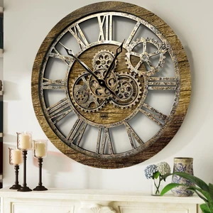 AMERICA LINE WALL CLOCK ROUND 24 INCH GOLD ANTIQUE AMERICA LINE WALL CLOCK ROUND 24 INCH GOLD ANTIQUE