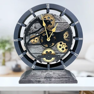 CANADA LINE DESK CLOCK ROUND (HYBRID WALL) 10 INCH CARBON GREY CANADA LINE DESK CLOCK ROUND (HYBRID WALL) 10 INCH CARBON GREY