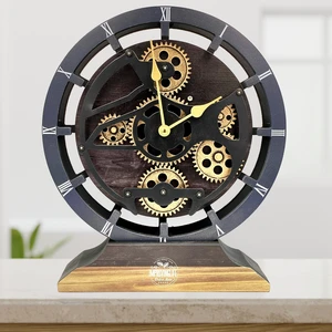 CANADA LINE DESK CLOCK ROUND (HYBRID WALL) 10 INCH VINTAGE BLACK CANADA LINE DESK CLOCK ROUND (HYBRID WALL) 10 INCH VINTAGE BLACK