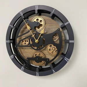CANADA LINE MANTEL CLOCK ROUND (HYBRID WALL) 16 INCH GOLD ANTIQUE CANADA LINE MANTEL CLOCK ROUND (HYBRID WALL) 16 INCH GOLD ANTIQUE