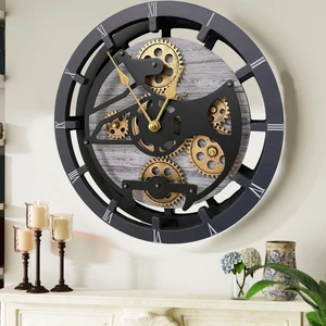 CANADA LINE MANTEL CLOCK ROUND (HYBRID WALL) 16 INCH SILVER GREY CANADA LINE MANTEL CLOCK ROUND (HYBRID WALL) 16 INCH SILVER GREY