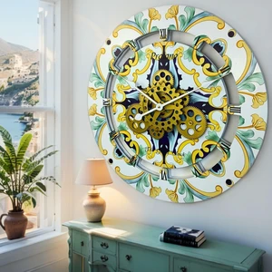 ITALY LINE WALL CLOCK ROUND 24 INCH PRAIANO ITALY LINE WALL CLOCK ROUND 24 INCH PRAIANO