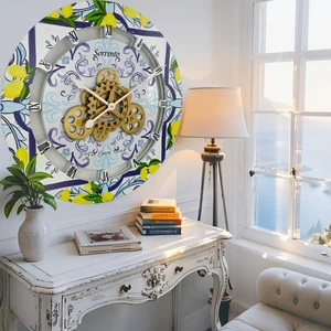 ITALY LINE WALL CLOCK ROUND 24 INCH SORRENTO ITALY LINE WALL CLOCK ROUND 24 INCH SORRENTO
