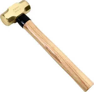WEDO Brass Sledge Hammer with Wooden Handle, 4lb, 380mm, 15"