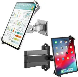 AboveTEK TH-248S Tablet Wall Mount Bundle with TH-258B Adjustable Long Arm iPad Wall Mount Fits 7 to 11 Inch Tablets Including iPad, Galaxy Tab, Slate, Fire and More-Anti Theft Security Lock and Key