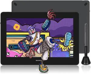 GAOMON PD1320 Pen Display Drawing Tablet, 13.3 Inch Full Laminated 120% sRGB Graphics Monitor with Tilt Support for Artists, Design, Animation - Compatible with Windows/Mac/Android