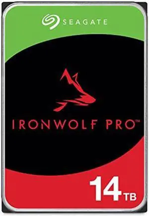 Seagate IronWolf Pro 14 TB NAS RAID Internal Hard Drive - 7,200 RPM SATA 6 Gb/s 3.5-inch (ST14000NE0008)