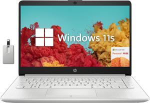 HP Stream 14" HD Laptop, Intel Celeron N4120, 8GB RAM, 64GB eMMC, Intel UHD Graphics 600, 1 Year Office 365, HD Camera, Wi-Fi 5, Bluetooth, Fast Charge, Windows 11 S, Silver, 32GB Hotface USB Card