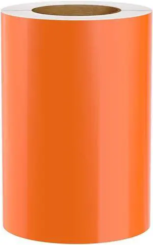 Premium Vinyl Label Tape, Orange, 8" x 150' for DuraLabel 9000, LabelTac 9, SafetyPro 9G, VnM 8 and Viscom ProMax 9
