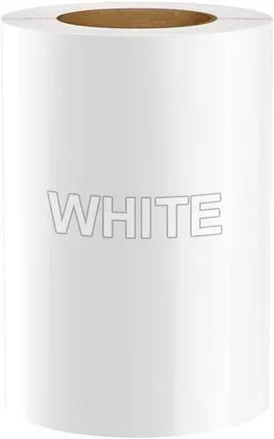 Premium Vinyl Label Tape, White, 8" x 150' for DuraLabel 9000, LabelTac 9, SafetyPro 9G, VnM 8 and Viscom ProMax 9