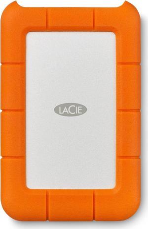 LaCie Rugged USB-C 2TB External Hard Drive Portable HDD - USB 3.0 compatible, Drop Shock Dust Rain Resistant, for Mac and PC Computer Desktop Workstation Laptop, 1 Month Adobe CC (STFR2000800)
